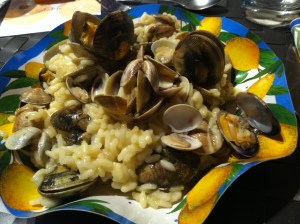 Risotto vongole e arancia