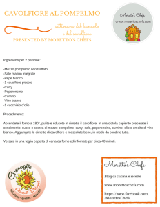 cavolfiore al pompelmo