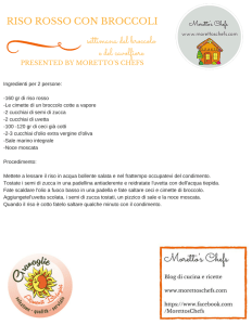 riso rosso, broccoli, semi di zucca e uvetta