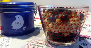 Overnight oatmeal cocco e mirtilli