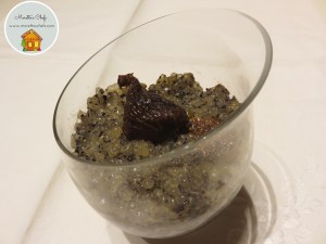 Tapioca pudding con poppy seeds, fichi e limone