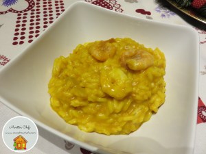 Risotto speziato alla zucca e gamberi