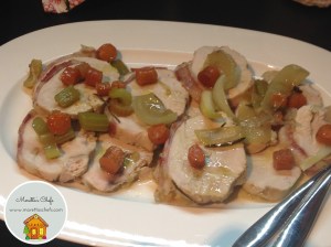 Arrosto di tacchino in mantello di pancetta