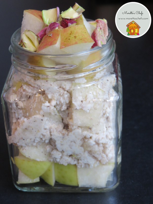 Overnight oatmeal pera e pistacchi