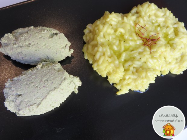 Risotto allo zafferano con pesto di fave e pistacchi - Premio “Marietta”