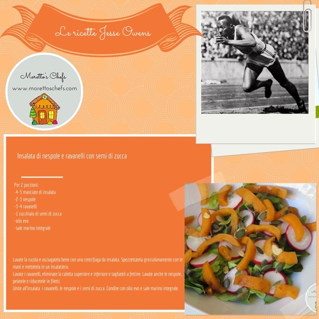 Insalata di nespole e ravanelli con semi di zucca