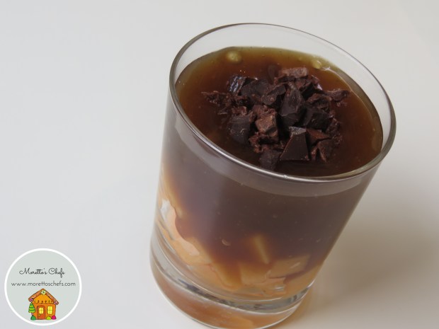 Bicchierino di (quasi) gel di cannella su tartare di melone