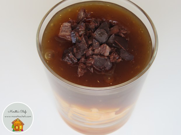 Bicchierino di (quasi) gel di cannella su tartare di melone