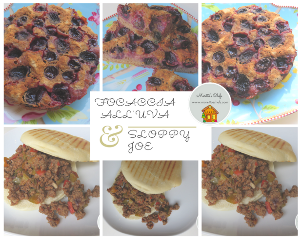 Focaccia all'uva e Sloppy Joe - ricette per Wannabemum