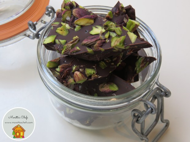 Croccante al cioccolato, pistacchio e sale marino integrale