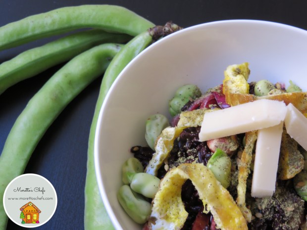 Riso thay nero, datteri, fave e pecorino - ricetta per Il Circolo del Cibo Altromercato