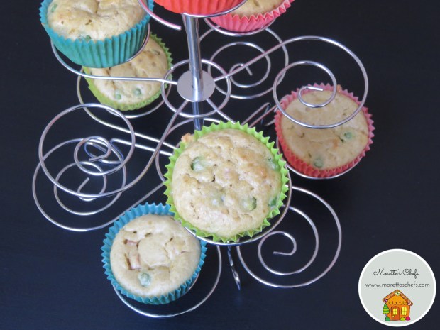 Muffin salati con piselli e prosciutto cotto - ricetta per Wannabemum